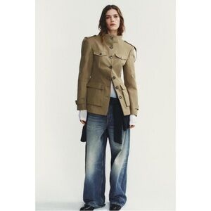 Zara tabbed pocket army jacket viral small